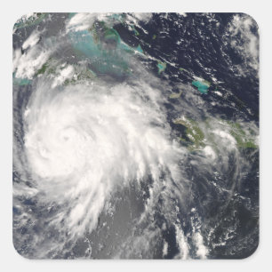Hurrikan Gustav über Jamaika 2 Quadratischer Aufkleber