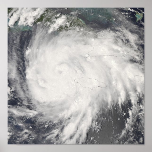 Hurrikan Gustav über Jamaika Poster (Vorne)