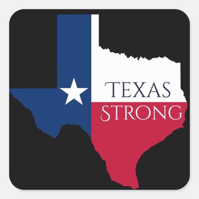 Hurrikan Harvey Texas Strong Staat & Flag Sticker (Vorderseite)