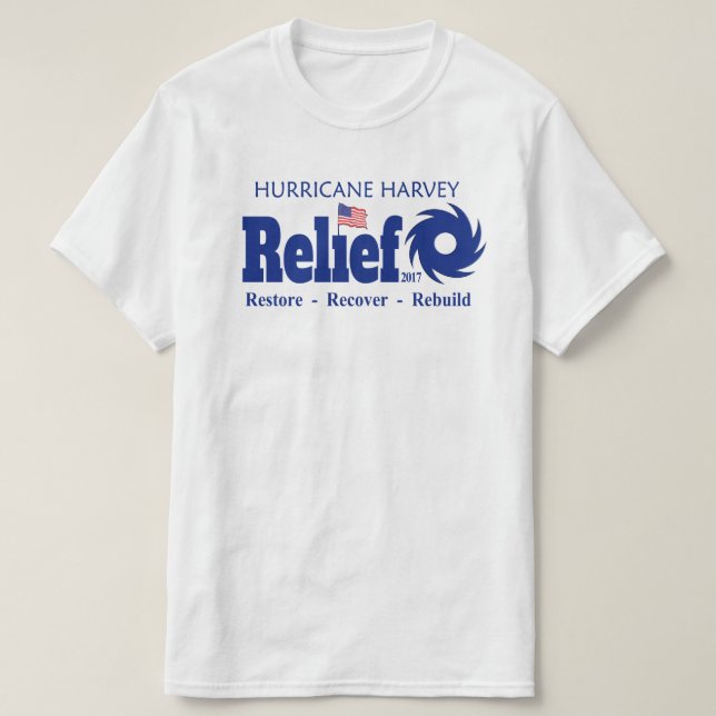 Hurrikan Harvey Texas T-Shirt (Design vorne)