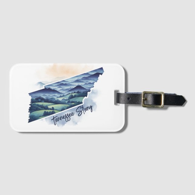 Hurrikan Helene Fundraiser Tennessee Strong Gepäckanhänger (Vorderseite (Horizontal))
