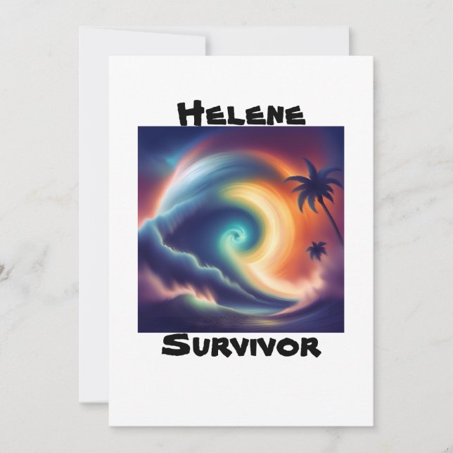 Hurrikan Helene Survivor Florida Storm Einladung (Vorderseite)