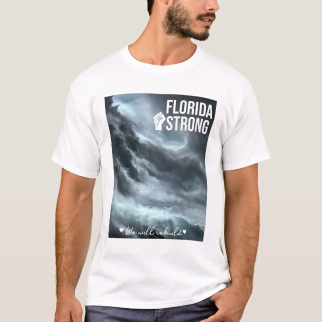 Hurrikan Ian Florida stark Wir werden wieder aufba T-Shirt (Vorderseite)