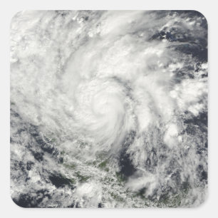 Hurrikan Ida über Nicaragua Quadratischer Aufkleber