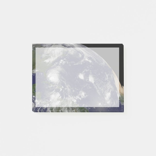 Hurrikan Irene bewegt sich durch die Bahamas. Post-it Klebezettel (Vorderseite)