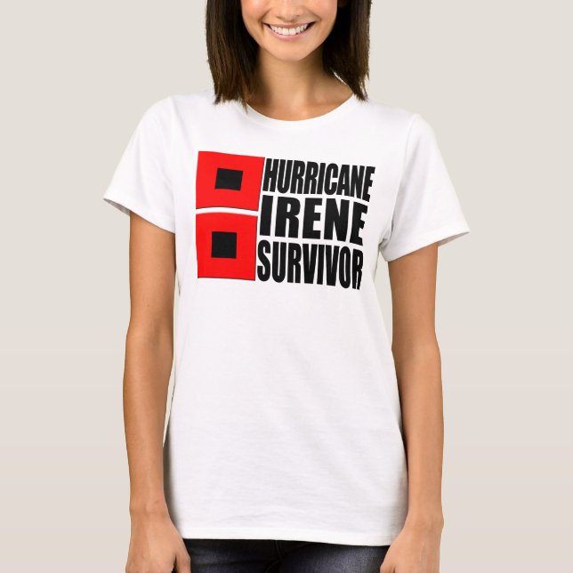 Hurrikan-Irene-Überlebender T-Shirt (Vorderseite)