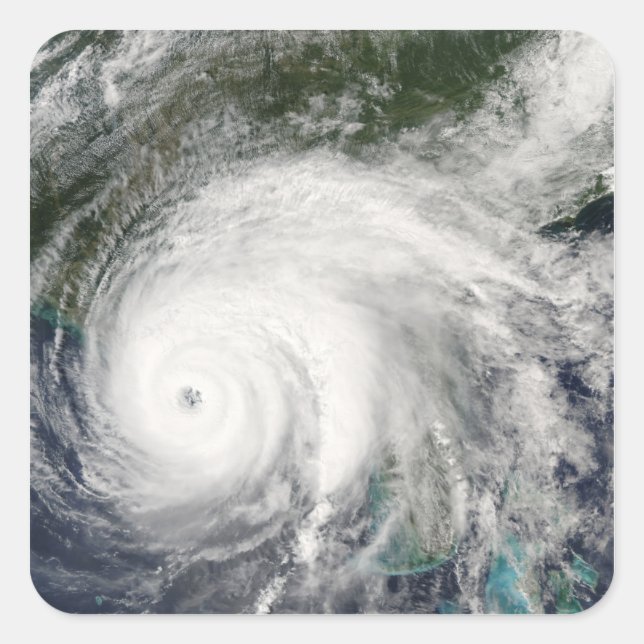 Hurrikan Ivan 2 Quadratischer Aufkleber (Vorderseite)