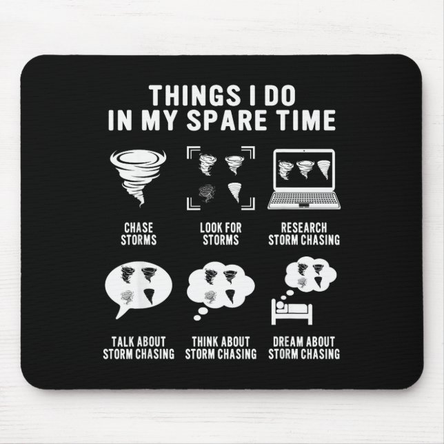 Hurrikan-Jäger Tornado-Jäger Meteorologe Mousepad (Vorne)