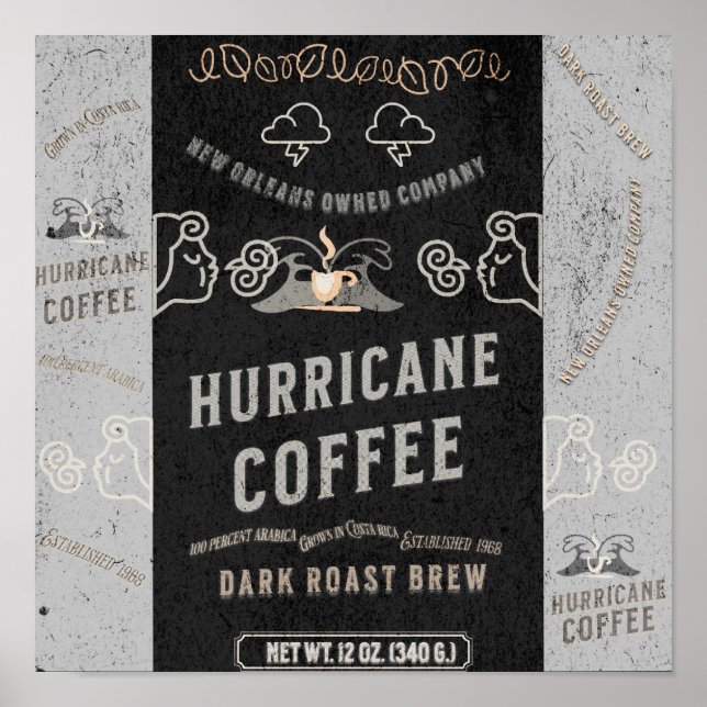 Hurrikan-Kaffee: Eine Mischung aus New Orleans Poster (Vorne)