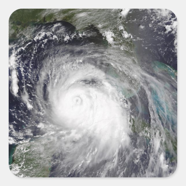 Hurrikan Katrina 3 Quadratischer Aufkleber (Vorderseite)