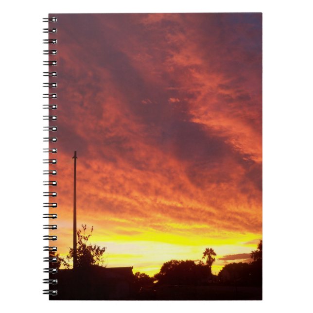 Hurrikan kommt bei Sonnenuntergang Notizblock (Vorderseite)