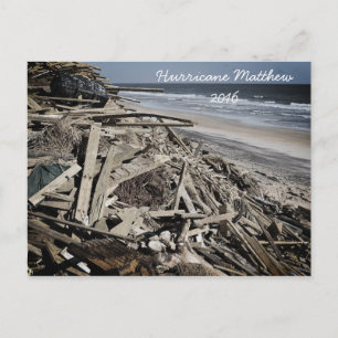 Hurrikan Matthew 2016 Florida Beach Coastline Postkarte
