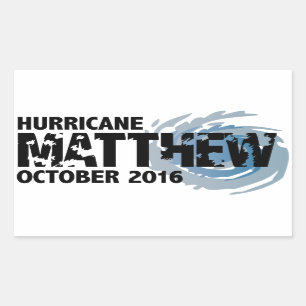 Hurrikan Matthew im Oktober 2016 Rechteckiger Aufkleber