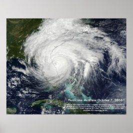 Hurrikan Matthew Satellitenbild von St. Augustine Poster