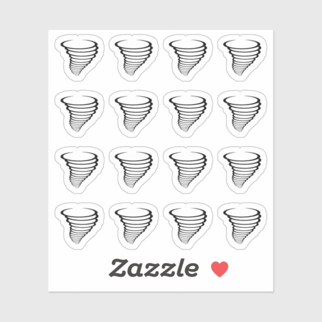 Hurrikan Meteorologie Wettervorhersage Erinnerung Aufkleber (Blatt)