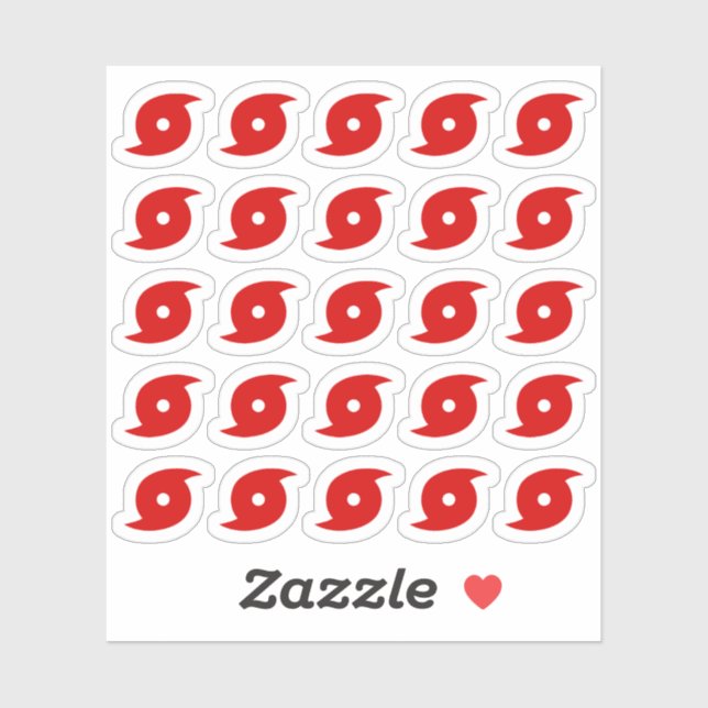 Hurrikan Meteorologie Wettervorhersage Erinnerung Aufkleber (Blatt)