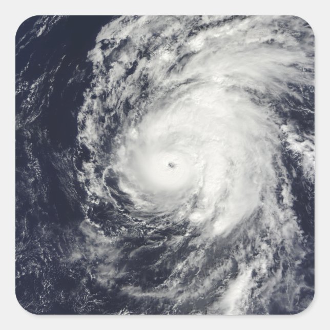 Hurrikan Neki westlich von Hawaii Quadratischer Aufkleber (Vorderseite)