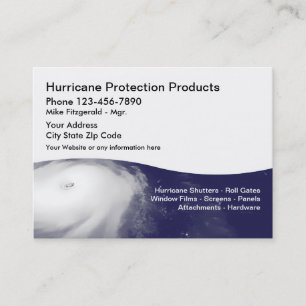 Hurrikan Protection Businesscards Visitenkarte