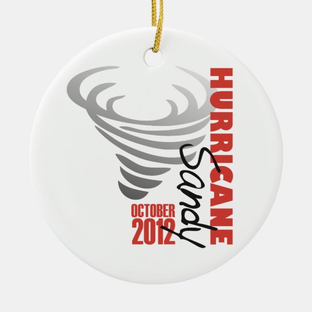 Hurrikan Sandy 2012 Keramikornament (Vorne)