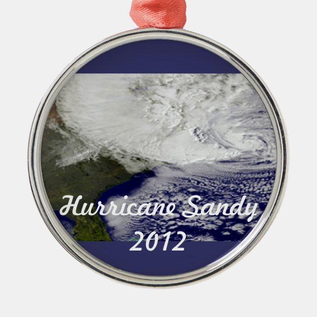 Hurrikan Sandy 2012 Ornament Aus Metall (Vorne)