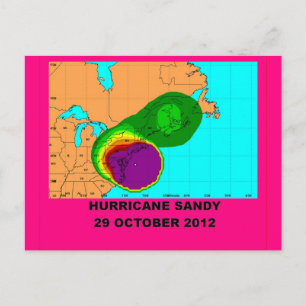 Hurrikan Sandy am 29. Oktober 2012 Postkarte