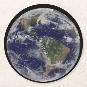 Hurrikan Sandy an der Ostküste der USA. 2 Runder Pappuntersetzer