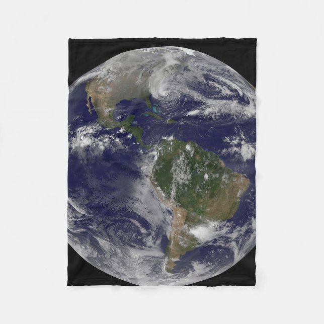 Hurrikan Sandy an der Ostküste der USA. Fleecedecke (Vorderseite)