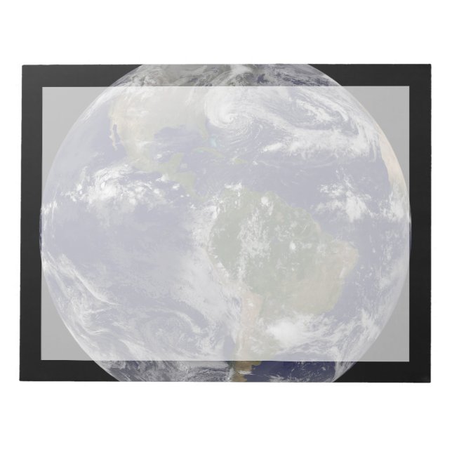 Hurrikan Sandy an der Ostküste der USA. Notizblock (Vorderseite)