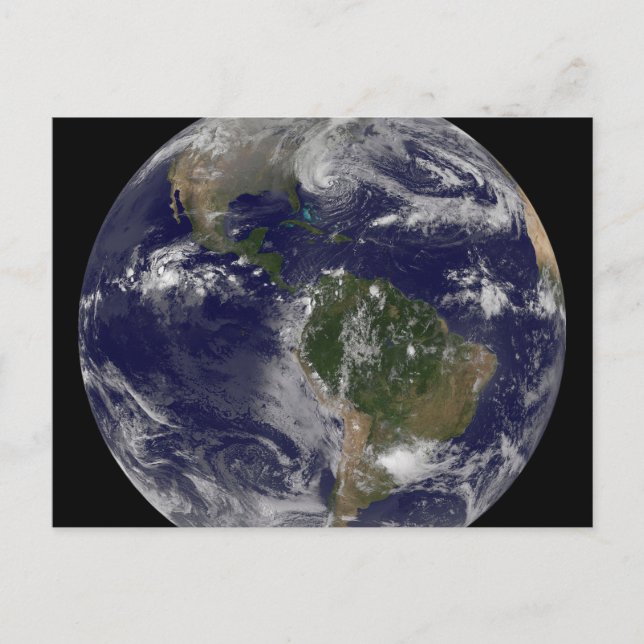 Hurrikan Sandy an der Ostküste der USA. Postkarte (Vorderseite)