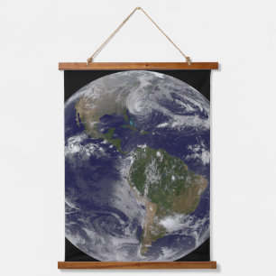 Hurrikan Sandy an der Ostküste der USA. Wandteppich Mit Holzrahmen