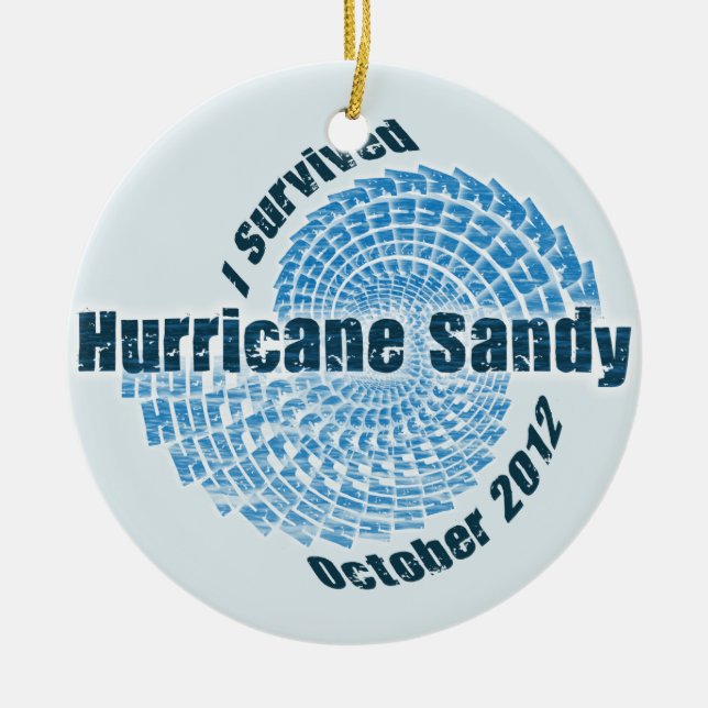 Hurrikan Sandy Keramik Ornament (Vorne)