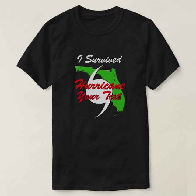 Hurrikan Survivor Personalisierter T - Shirt (Design vorne)