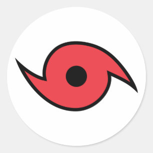 Hurrikan-Symbol Runder Aufkleber