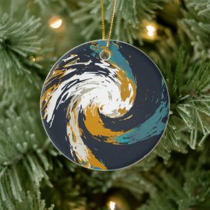 Hurrikan Twirl Keramik Ornament