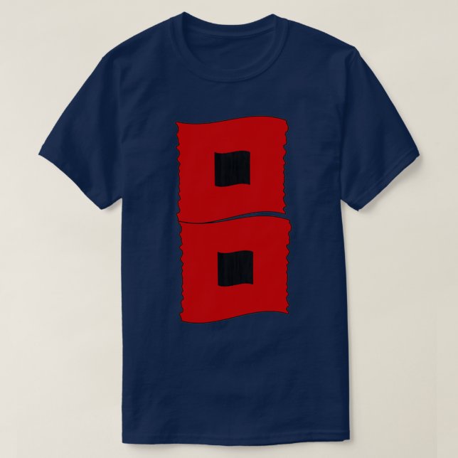 Hurrikan-Warnflaggen Sturmflags T-Shirt (Design vorne)