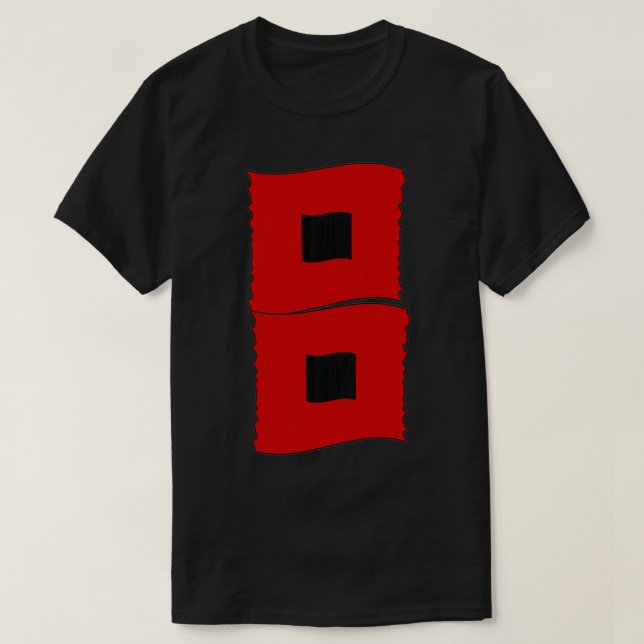 Hurrikan-Warnflaggen Sturmflags T-Shirt (Design vorne)