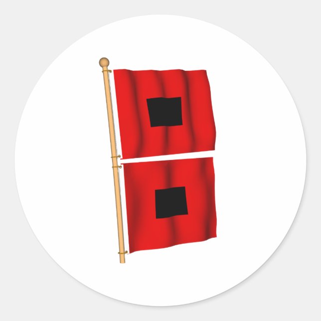 Hurrikan-Warnung Runder Aufkleber (Vorderseite)