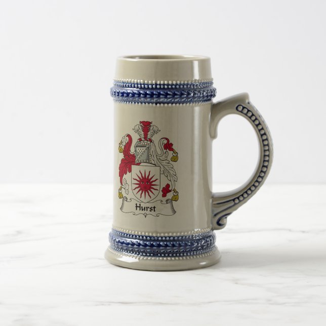 Hurst Familienwappen Bierglas (Rechts)