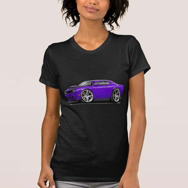 Hurst Herausforderer-lila Auto T-Shirt (Vorderseite)