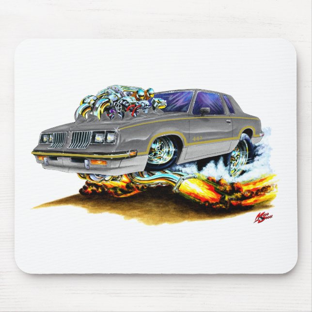 Hurst Olds Grau-Auto 1984-88 Mousepad (Vorne)