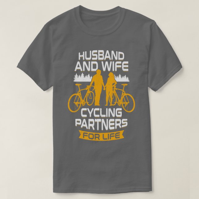 Hus und Ehefrau Radpartner für das Leben T-Shirt (Design vorne)