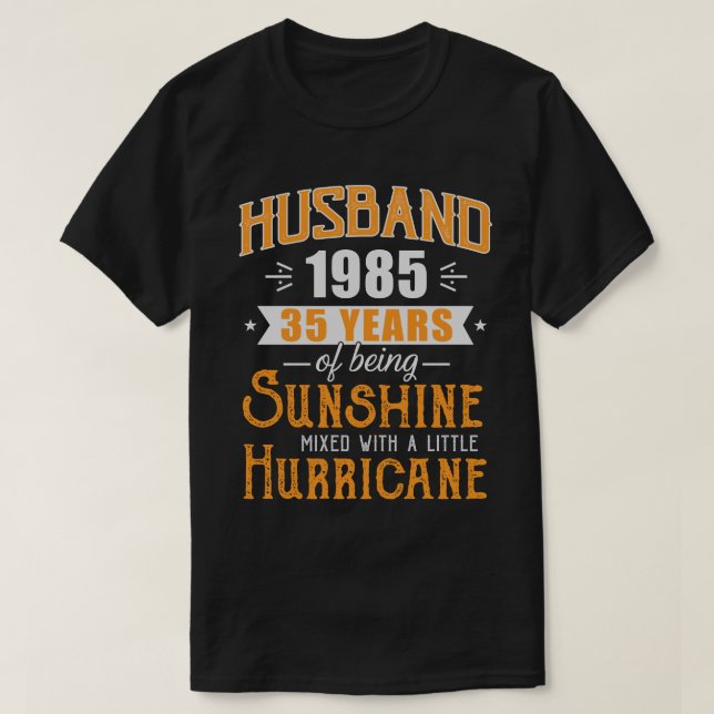 Husband 1985 Geschenk, 35 Jahre Hochzeit T-Shirt (Design vorne)
