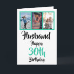 Husband 30. Geburtstag Moderne FotoCollage Karte<br><div class="desc">Mit dieser personalisierten 30. Geburtstagskarte des modernen Fotos für Ihren Ehemann ein Lächeln auf das Gesicht legen. - Klicken Sie einfach, um dieses Design 🔥 Meine Versprechen zu personalisieren - Dieses Design ist einzigartig und ist mit Ihnen im Hinterkopf 🙏 Danke, dass Sie mein kleines Unternehmen unterstützt haben - Wenn...</div>