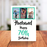 Husband 70. Geburtstag Modern Foto Collage Card Karte<br><div class="desc">Stellen Sie sich ein Lächeln mit dieser personalisierten, 70. Geburtstagskarte des modernen Fotos für Ihren Mann. - Klicken Sie einfach, um dieses Design 🔥 Meine Versprechen zu personalisieren - Dieses Design ist einzigartig und ist mit Ihnen im Hinterkopf 🙏 Danke, dass Sie mein kleines Unternehmen unterstützt haben - Wenn Sie...</div>