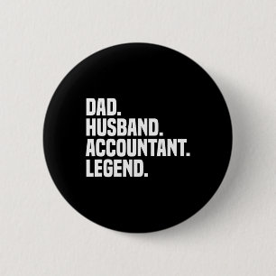 Husband Accountant Legend Accounting Tax Accountan Button