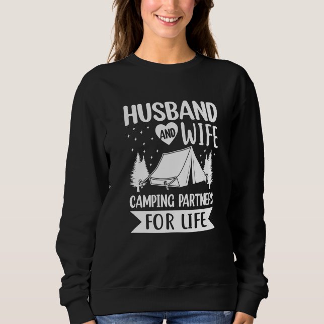 Husband and Wife Camping Partners for Life  Camper Sweatshirt (Vorderseite)