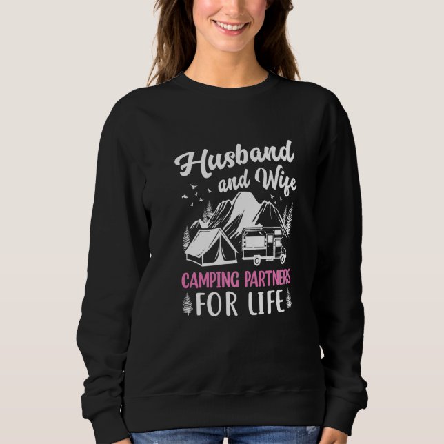 Husband and Wife Camping Partners for Life  Camper Sweatshirt (Vorderseite)