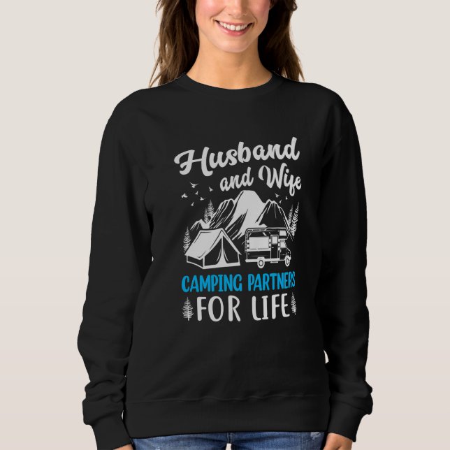 Husband and Wife Camping Partners for Life  Camper Sweatshirt (Vorderseite)