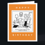 Husband behalte gerne in Form Cartoon Karte<br><div class="desc">Ehefrau sagt ihrem Freund,  dass ihr Mann "versucht,  in Form behalten - es ist schade,  dass es diese ist".</div>