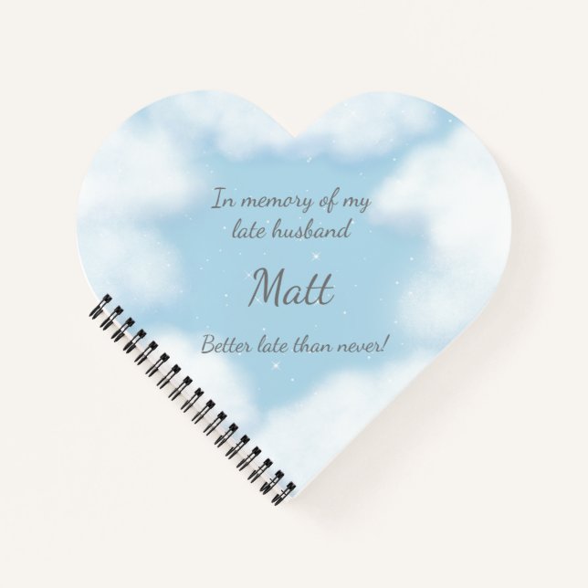 "Husband besser spät als nie" Funny Custom Notizbuch (Vorderseite)